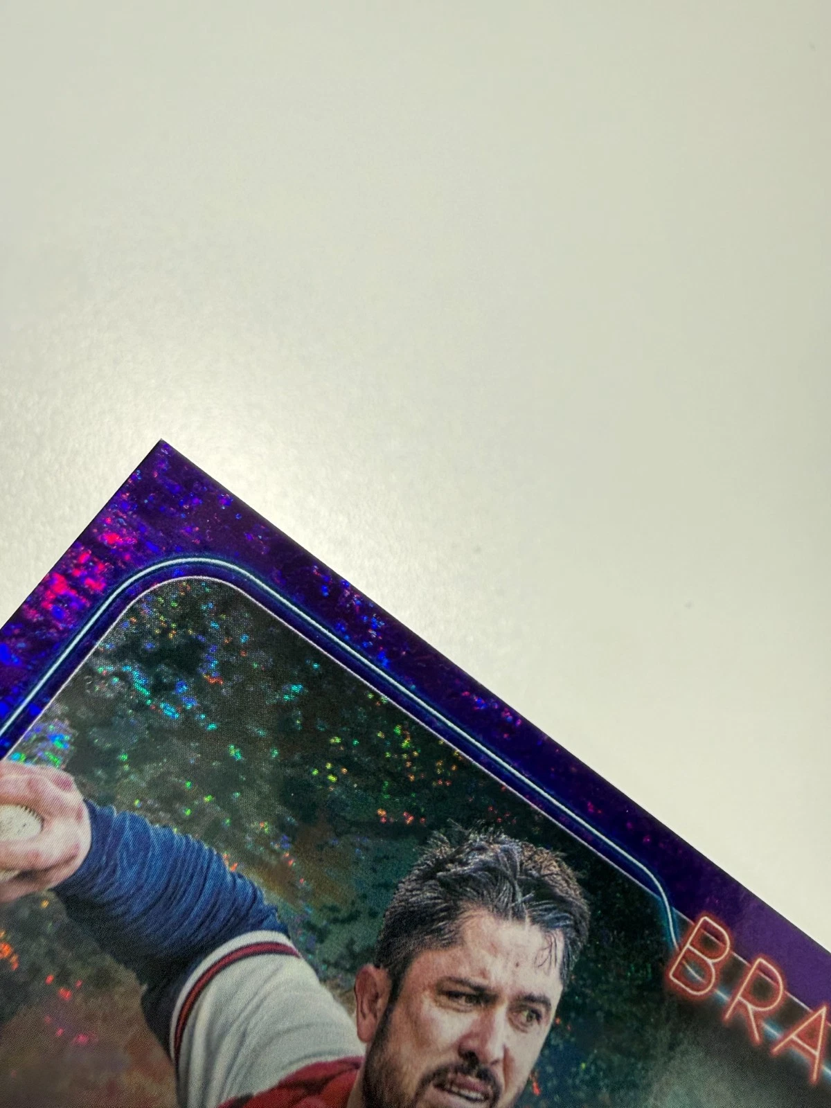 Travis D'arnaud 2024 Topps Series 2 Purple Shimmer Foil /799 #686 Braves