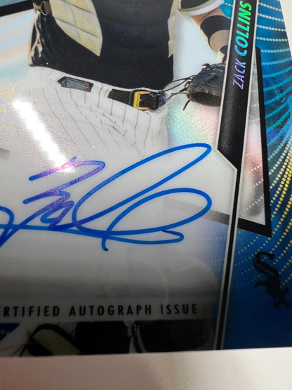 Zack Collins 2020 Topps Finest Blue Refractor Auto RC /150 #FA-ZC White Sox