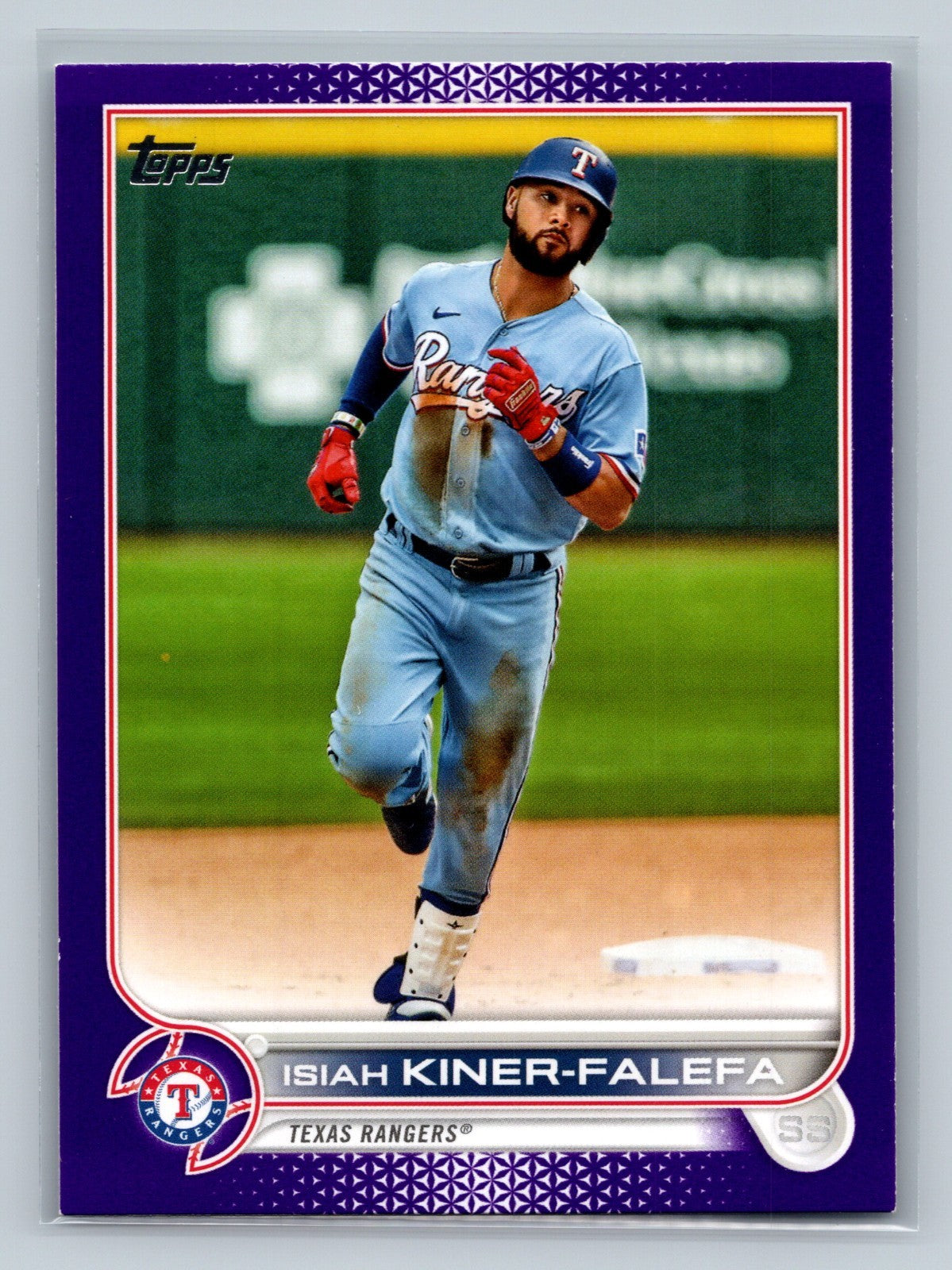 Isiah Kiner-Falefa 2022 Topps Series 1 Purple #93 Rangers
