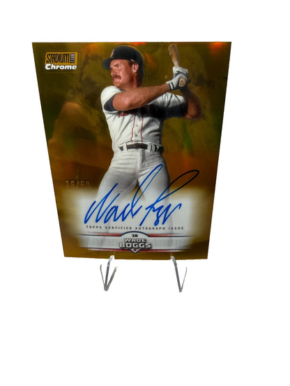 Wade Boggs 2025 Topps Stadium Club Chrome Gold Refractor Auto /50 #SCCA-WB