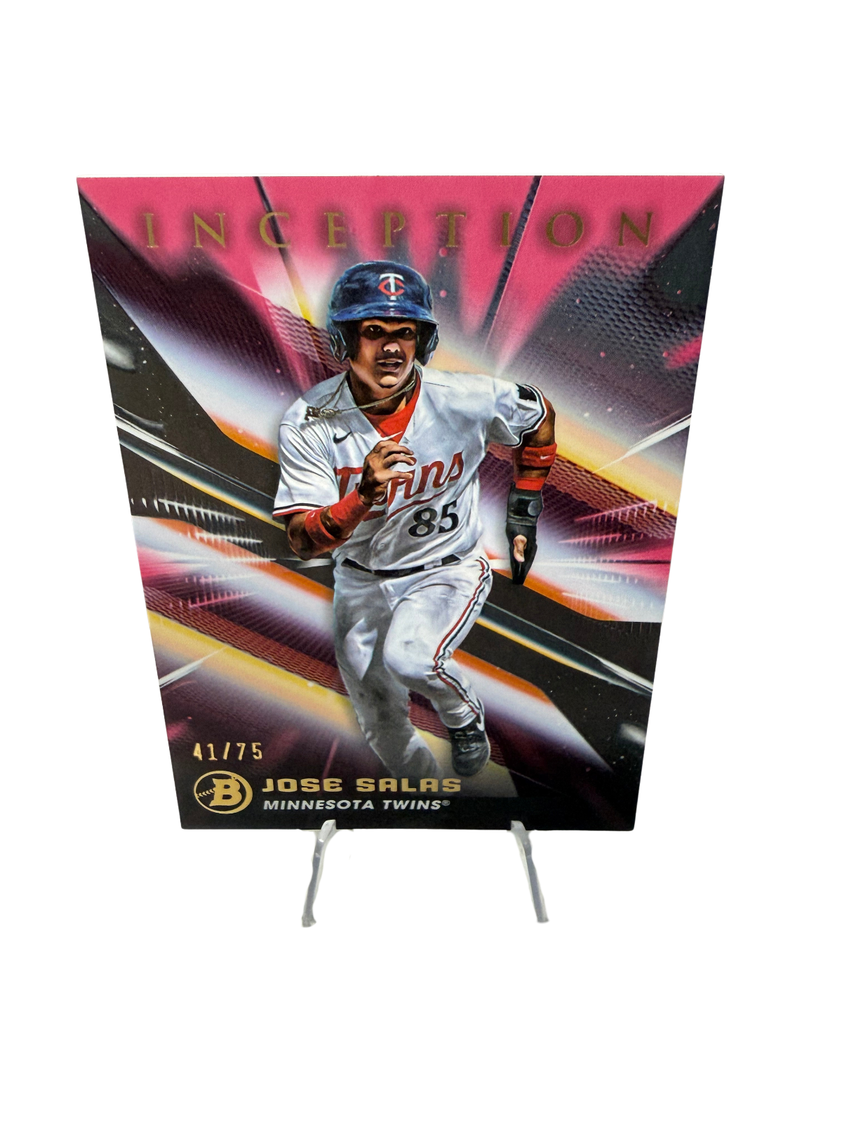 Jose Salas 2023 Bowman Inception Fuchsia Foil /75 #46 Twins