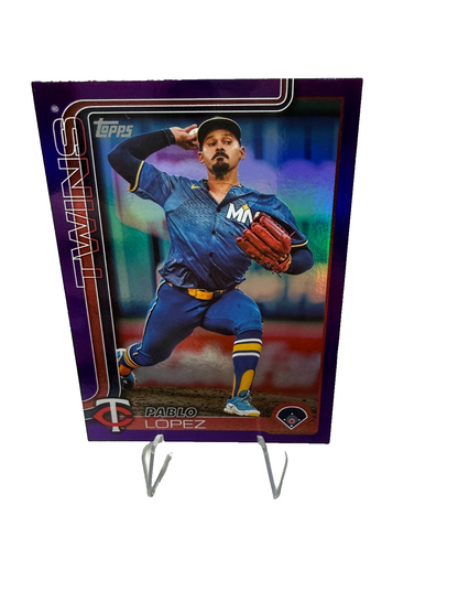 Pablo Lopez 2025 Topps Series 2 Purple Rainbow Foil /250 #662 Twins