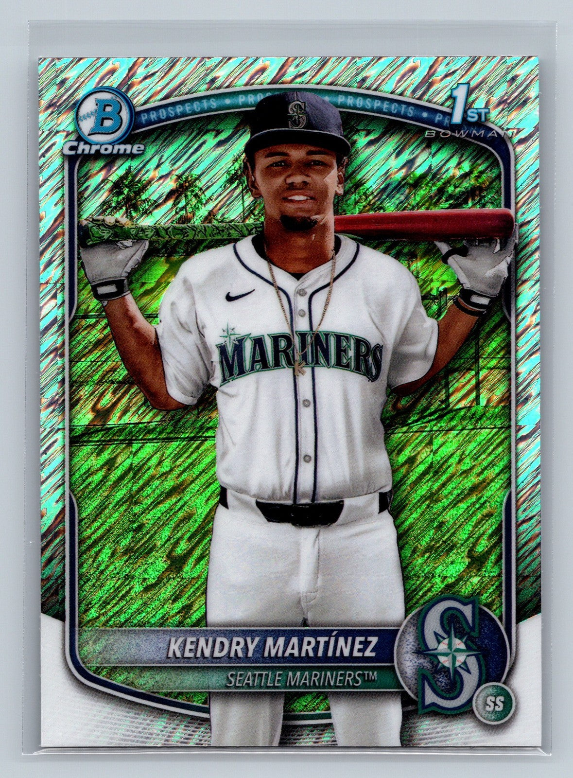 Kendry Martinez 2025 Bowman Chrome 1st Shimmer Refractor #BCP-159 Mariners