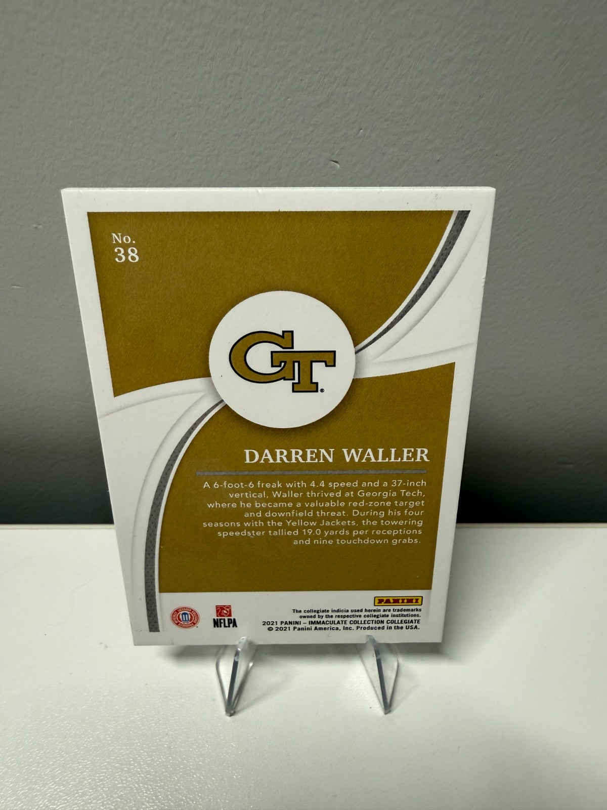Darren Waller 2021 Panini Immaculate Collection Collegiate Blue /39 #38