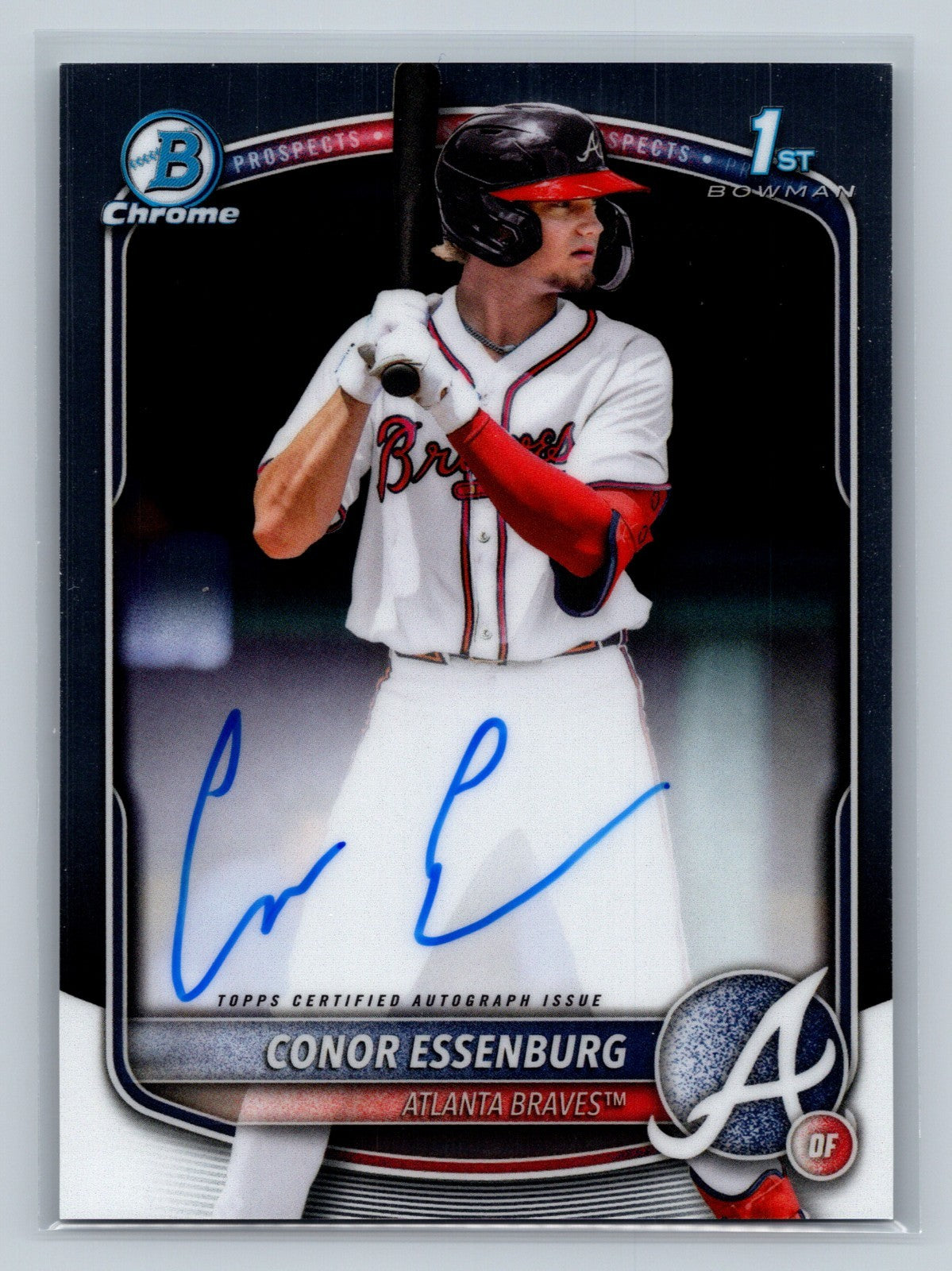 Conor Essenburg 2025 Bowman Chrome 1st Auto #CPA-CE Braves