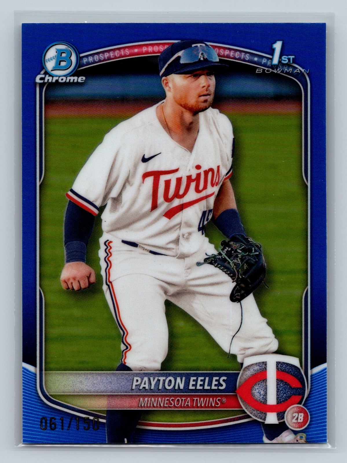 Payton Eeles 2025 Bowman Chrome 1st Blue Refractor /150 #BCP-78 Twins