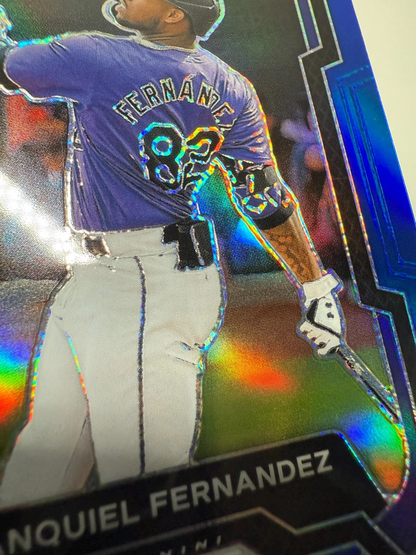 Yanquiel Fernandez 2024 Panini Prizm Blue Prizm /199 #113 Rockies