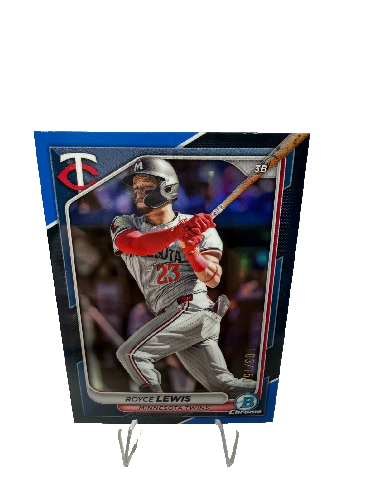 Royce Lewis 2024 Bowman Chrome Blue Refractor /150 #2 Twins