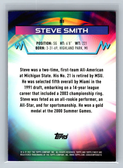 Steve Smith 2021 Topps Finest Speckle Refractor /199 #51 Heat