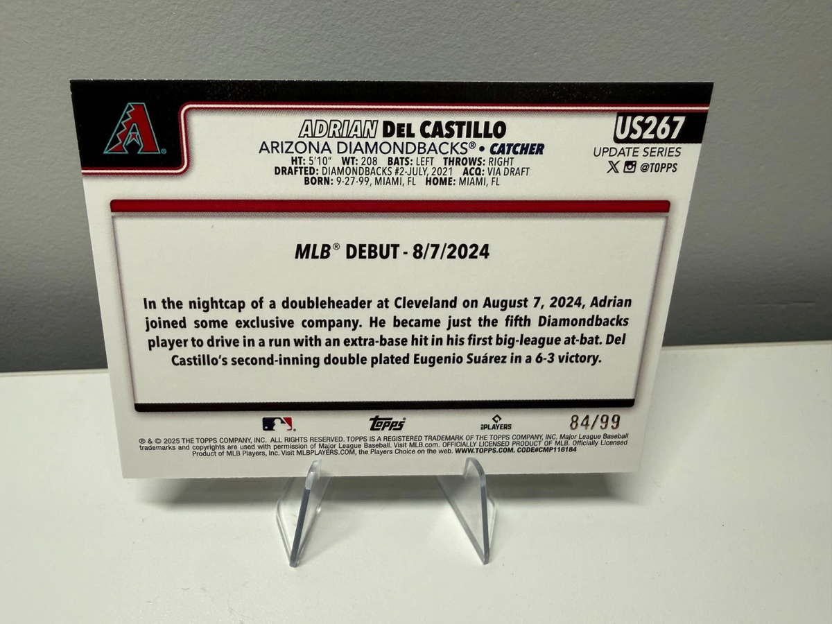 Adrian Del Castillo 2025 Topps Update Series Rookie Debut Green Foil /99 #US267
