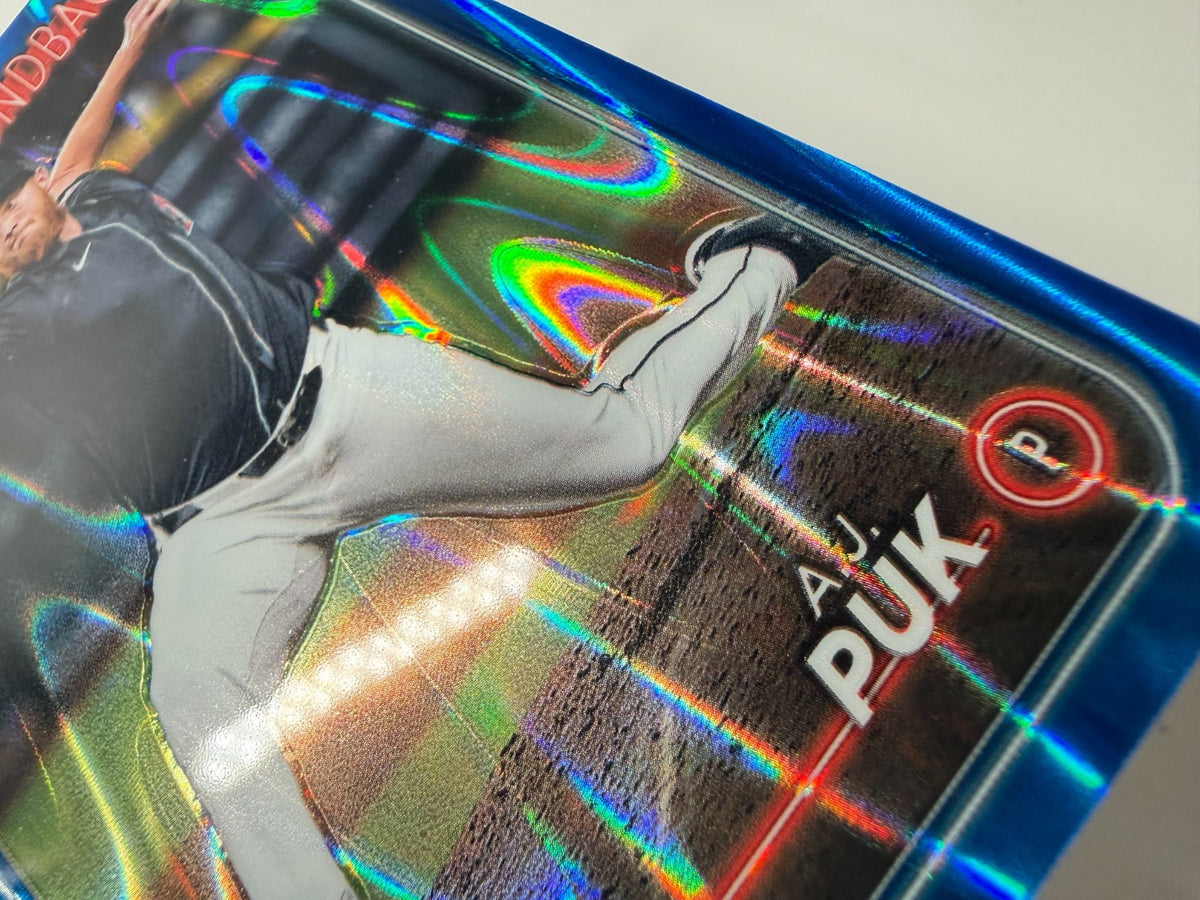 A.J. Puk 2024 Topps Chrome Update Series Blue RayWave Refractor /150 #USC139