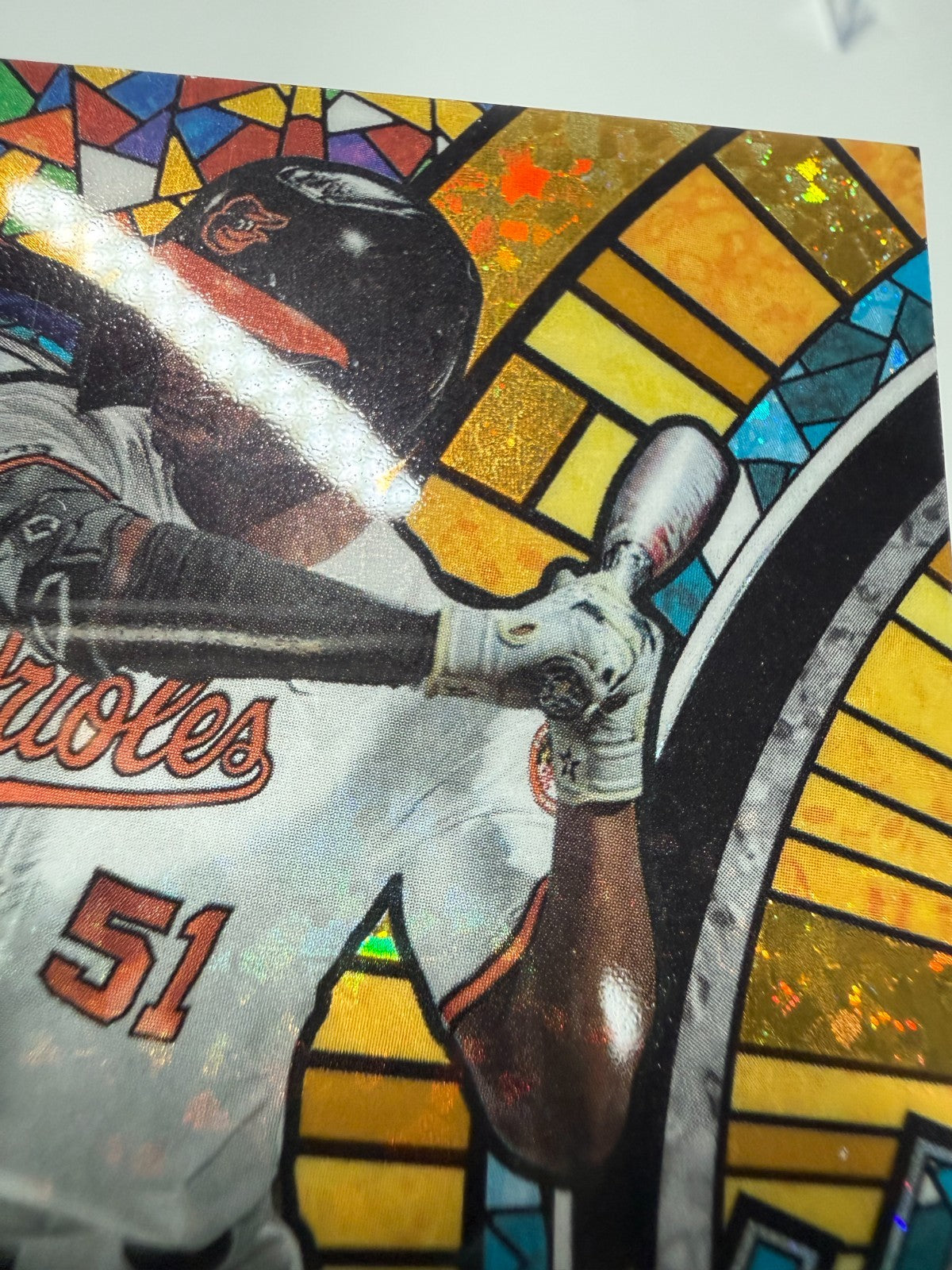 Enrique Bradfield Jr. 2023 Bowman Draft Stained Glass Gold Mini Diamond Auto /50