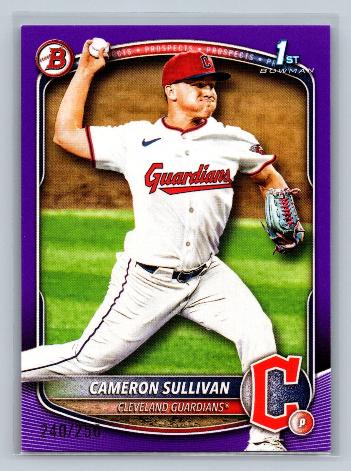 Cameron Sullivan 2025 Bowman 1st Paper Purple /250 #BP-97 Guardians