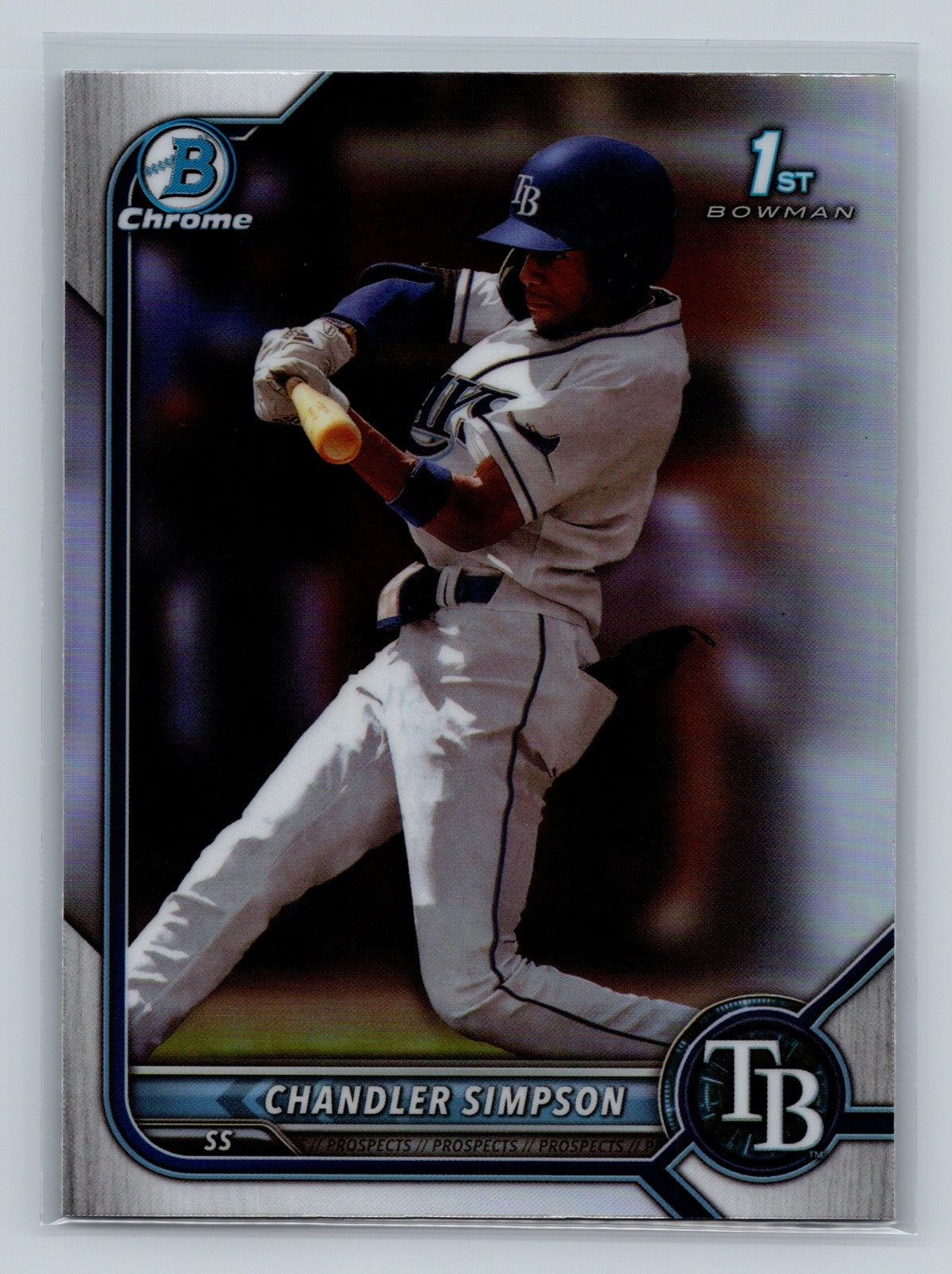 Chandler Simpson 2022 Bowman Draft Chrome 1st Refractor #BDC-26 Rays