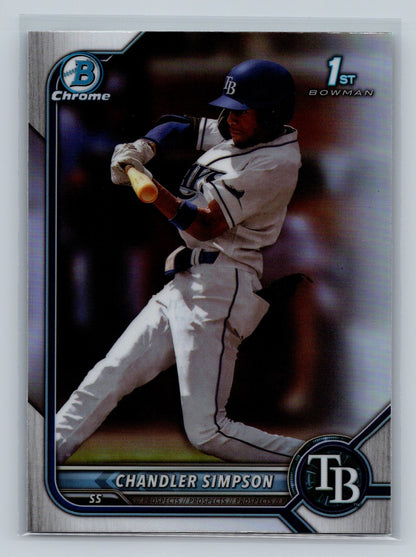 Chandler Simpson 2022 Bowman Draft Chrome 1st Refractor #BDC-26 Rays
