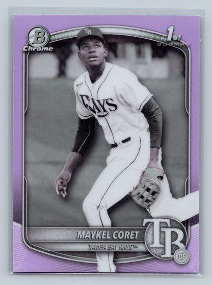 Maykel Coret 2025 Bowman Chrome 1st Pearl Refractor #BCP-240 Rays