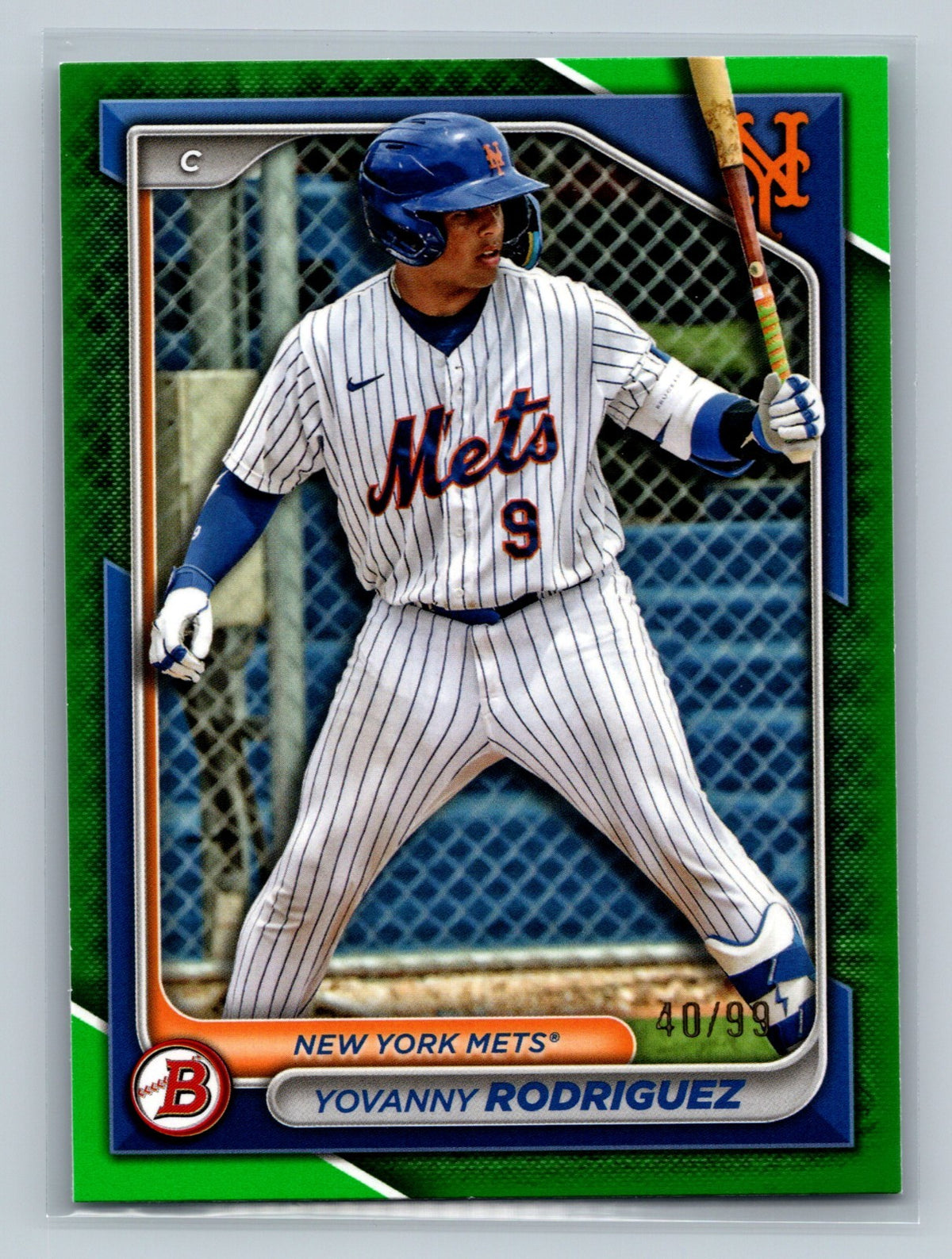 Yovanny Rodriguez 2024 Bowman Draft Paper Green /99 #BD-175 Mets
