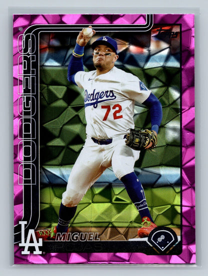 Miguel Rojas 2025 Topps Update Series Pink Diamante Foil #US166 Dodgers