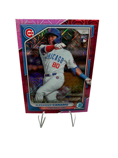 Alexander Canario 2024 Bowman Chrome Pink Mojo Refractor RC /299 #21 Cubs