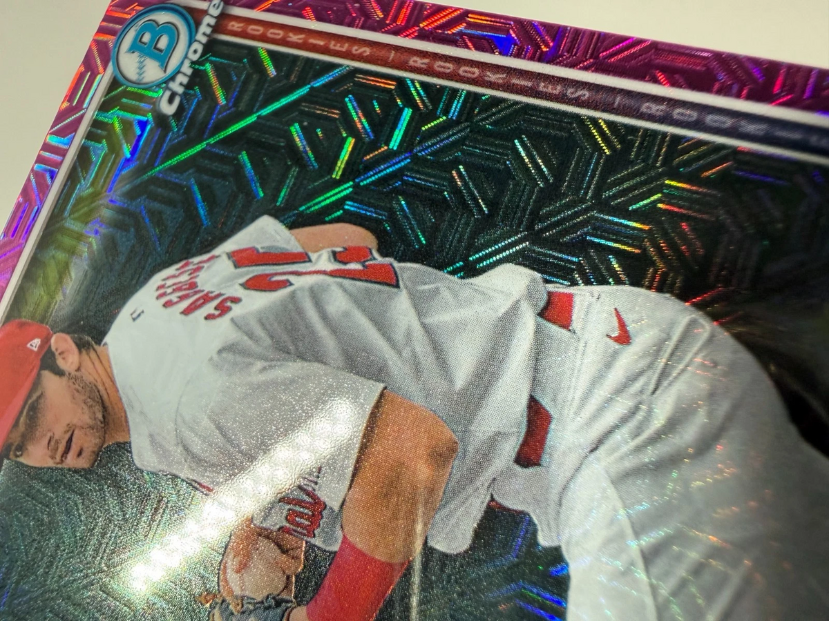 Thomas Saggese 2025 Bowman Chrome Pink Mojo Refractor RC /199 #57 Cardinals