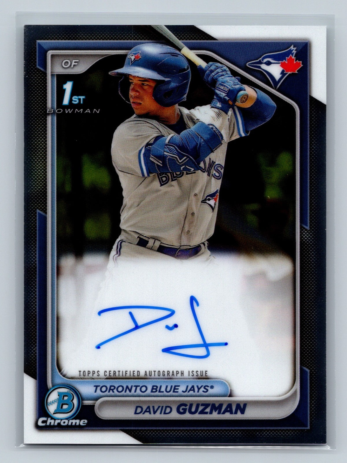 David Guzman 2024 Bowman Chrome 1st Auto #CPA-DGN Blue Jays