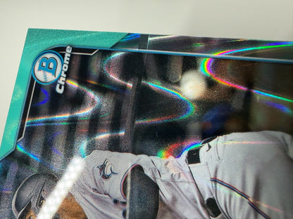 Bryan De La Cruz 2022 Bowman Chrome Aqua RayWave Refractor RC /199 #52 Marlins