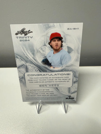 Ben Hess 2024 Leaf Trinity Green Auto /25 #BA-BH1
