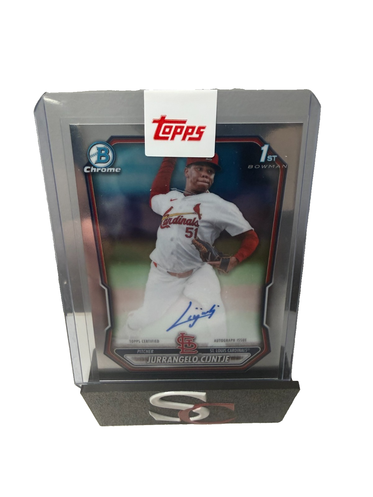 Jurrangelo Cijntje 2026 Bowman Chrome 1st Auto #CPA-JCI Cardinals