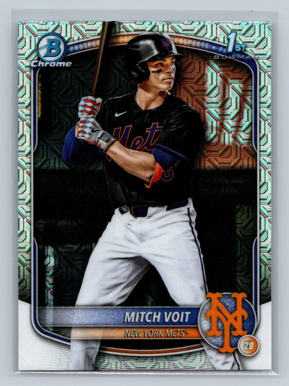 Mitch Voit 2025 Bowman Draft Chrome 1st Mojo Refractor #BDC-71 Mets