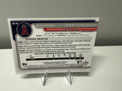 Kyren Paris 2024 Bowman Chrome Mojo Refractor RC Auto /150 #CRA-KP Angels