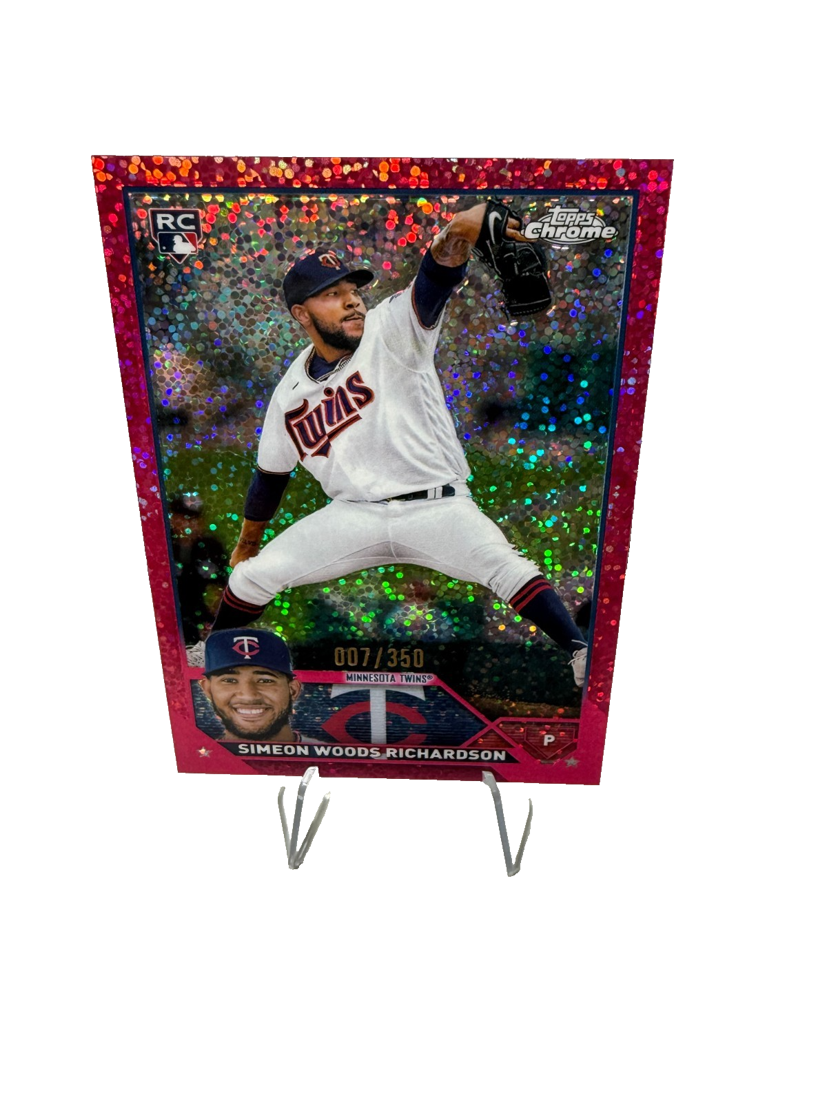 Simeon Woods Richardson 2023 Topps Chrome Magenta Speckle Refractor  RC /350