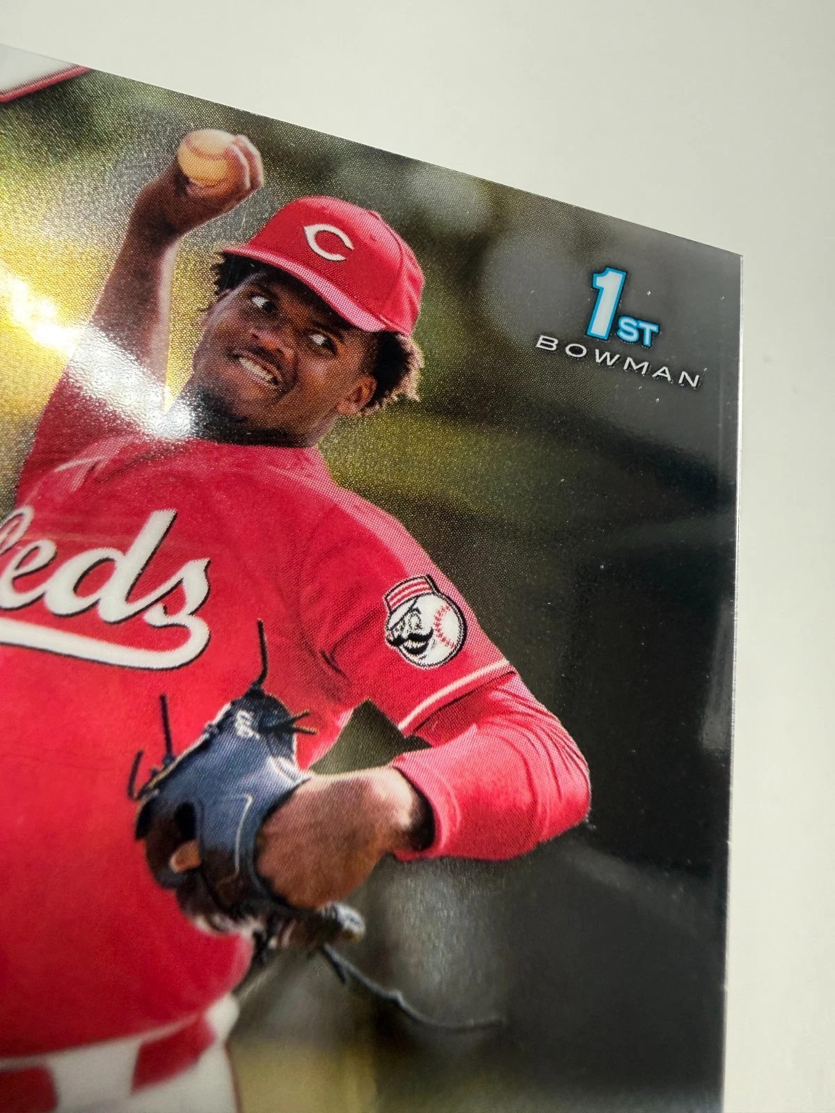 Kenya Huggins 2022 Bowman Draft Chrome 1st Auto #CDA-KH Reds
