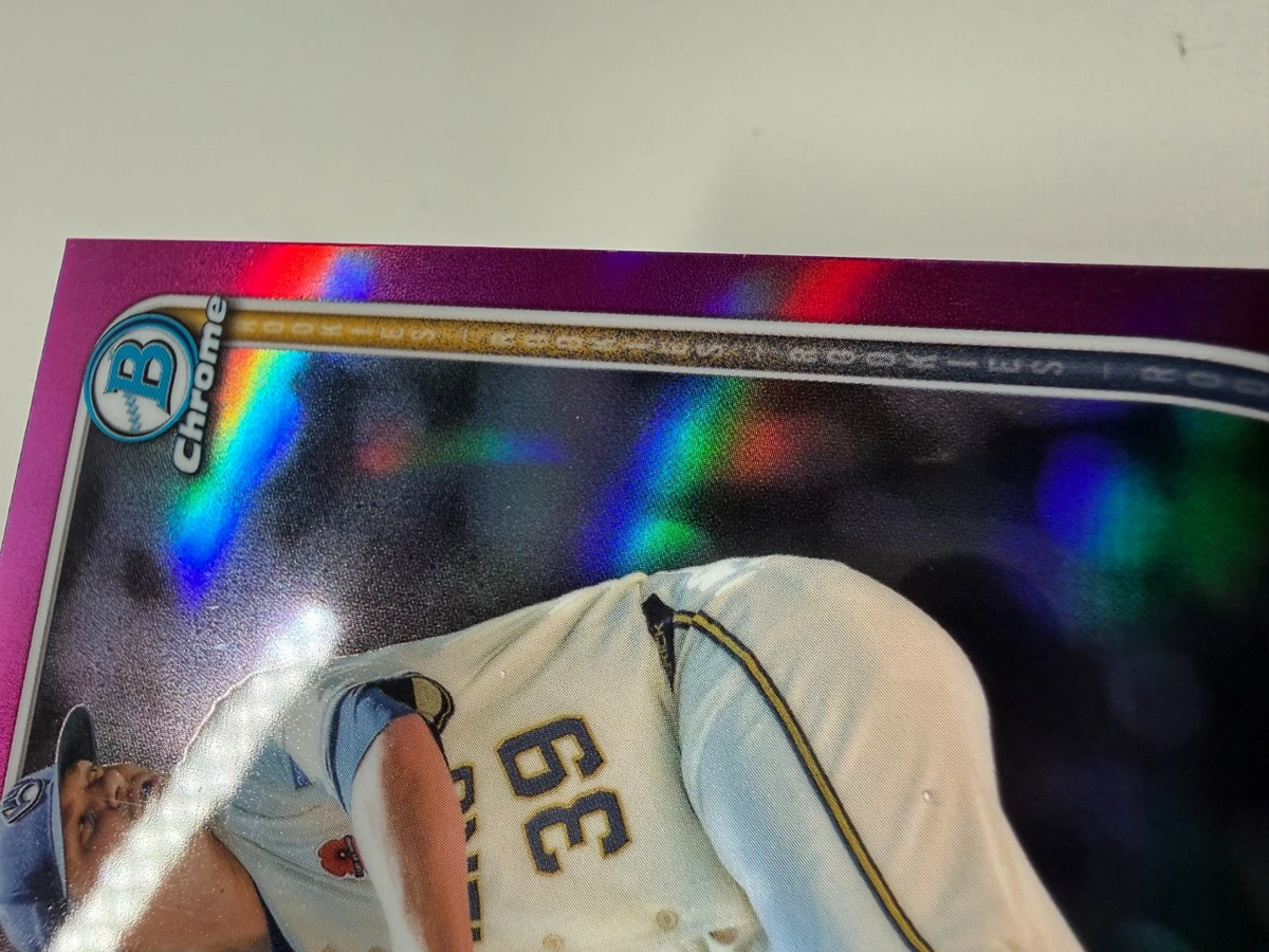 Chad Patrick 2025 Bowman Chrome Fuchsia Refractor RC /299 #28 Brewers