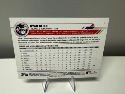 Ryan Bliss 2025 Topps All Star Game Blue Foil RC /150 #17 Mariners