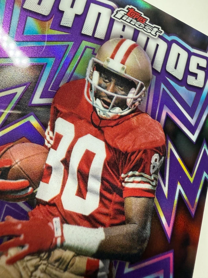 Jerry Rice 2024 Topps Finest Dynamos Purple Refractor /125 #DYN-28