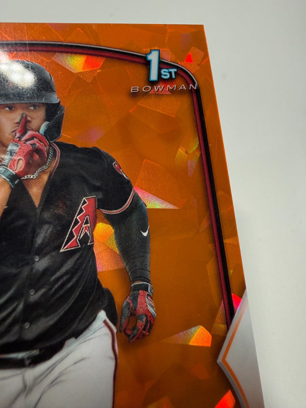 Deyvison De Los Santos 2023 Bowman Chrome 1st Sapphire Orange Refractor /50