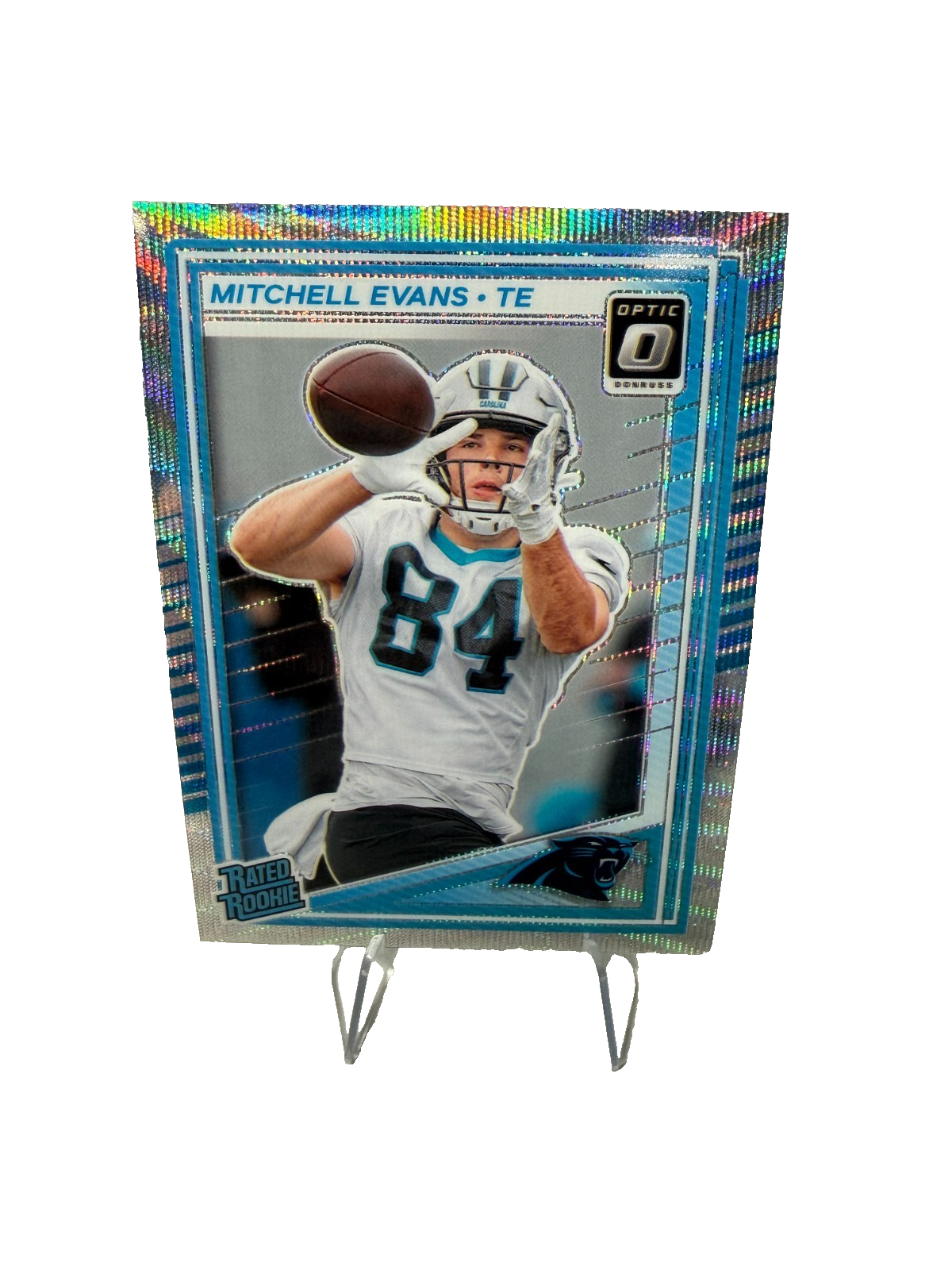 Mitchell Evans 2025 Panini Donruss Optic Wave Prizm RC /300 #254 Panthers