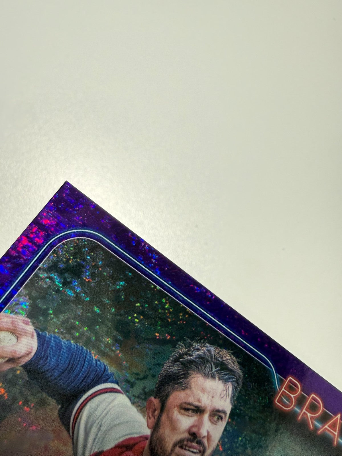 Travis D'arnaud 2024 Topps Series 2 Purple Shimmer Foil /799 #686 Braves