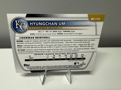 Hyungchan Um 2025 Bowman 1st Paper Purple Pattern /199 #BP-119 Royals