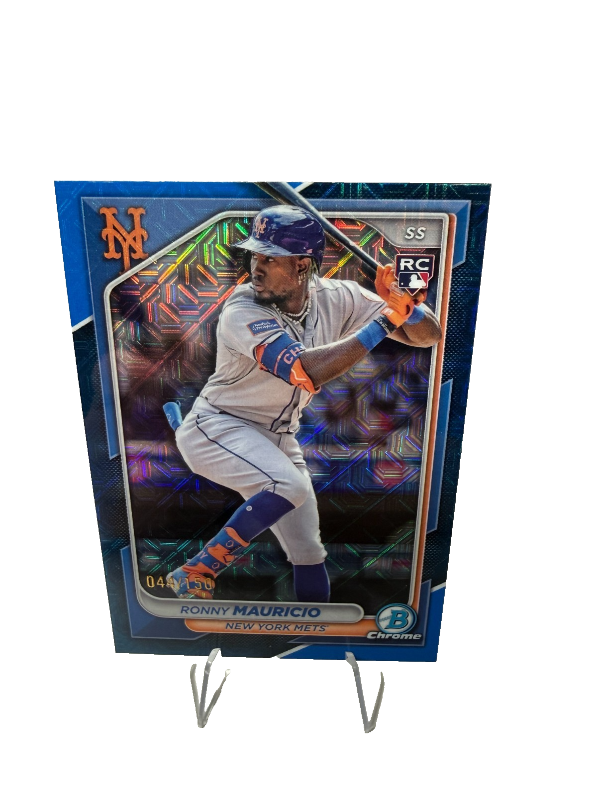 Ronny Mauricio 2024 Bowman Chrome Blue Mojo Refractor RC /150 #24 Mets