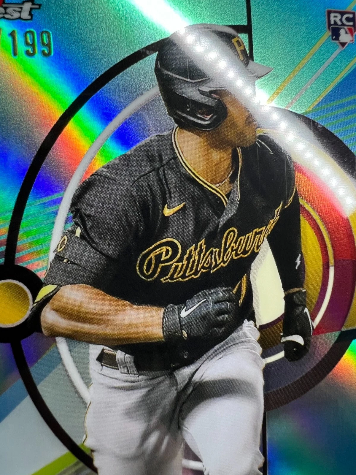 Cal Mitchell 2023 Topps Finest Aqua Refractor /199 RC #31 Pirates
