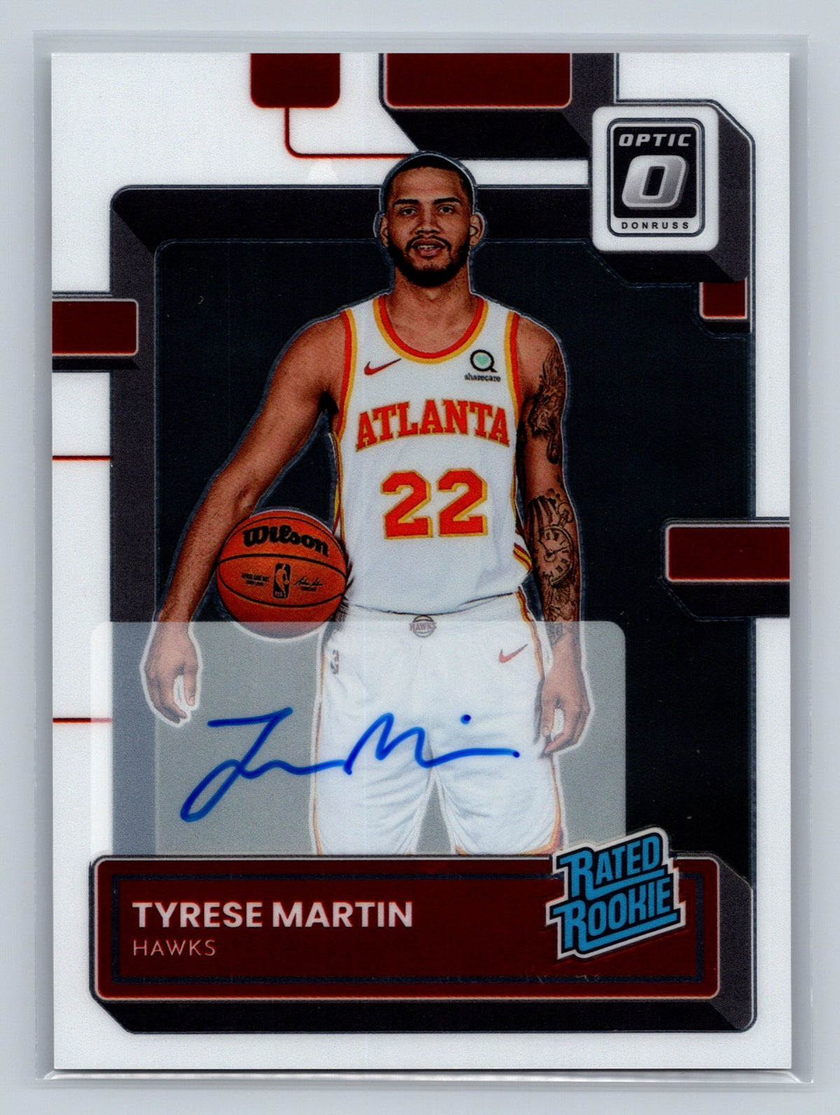 Tyrese Martin 2022-23 Panini Donruss Optic Rated Rookie Auto #234 Hawks