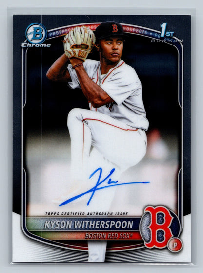 Kyson Witherspoon 2025 Bowman Draft Chrome 1st Auto #CPA-KW Red Sox