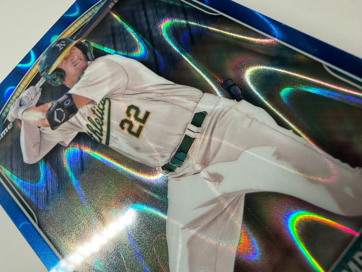 Will Simpson 2025 Bowman Chrome 1st Blue RayWave Refractor /150 #BCP-35