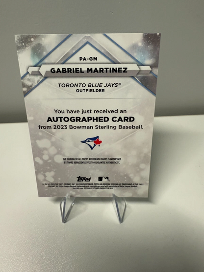 Gabriel Martinez 2023 Bowman Sterling Prospect Silver Refractor Auto /100 #PA-GM