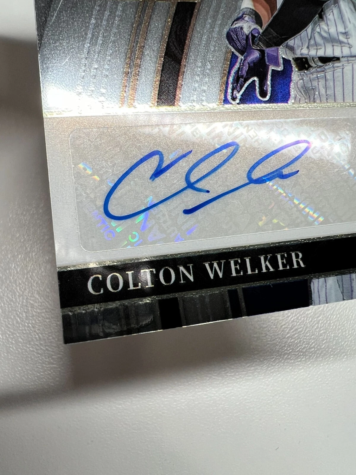 Colton Welker 2022 Panini Select Patch Auto RC /199 #RJA-CW Rockies