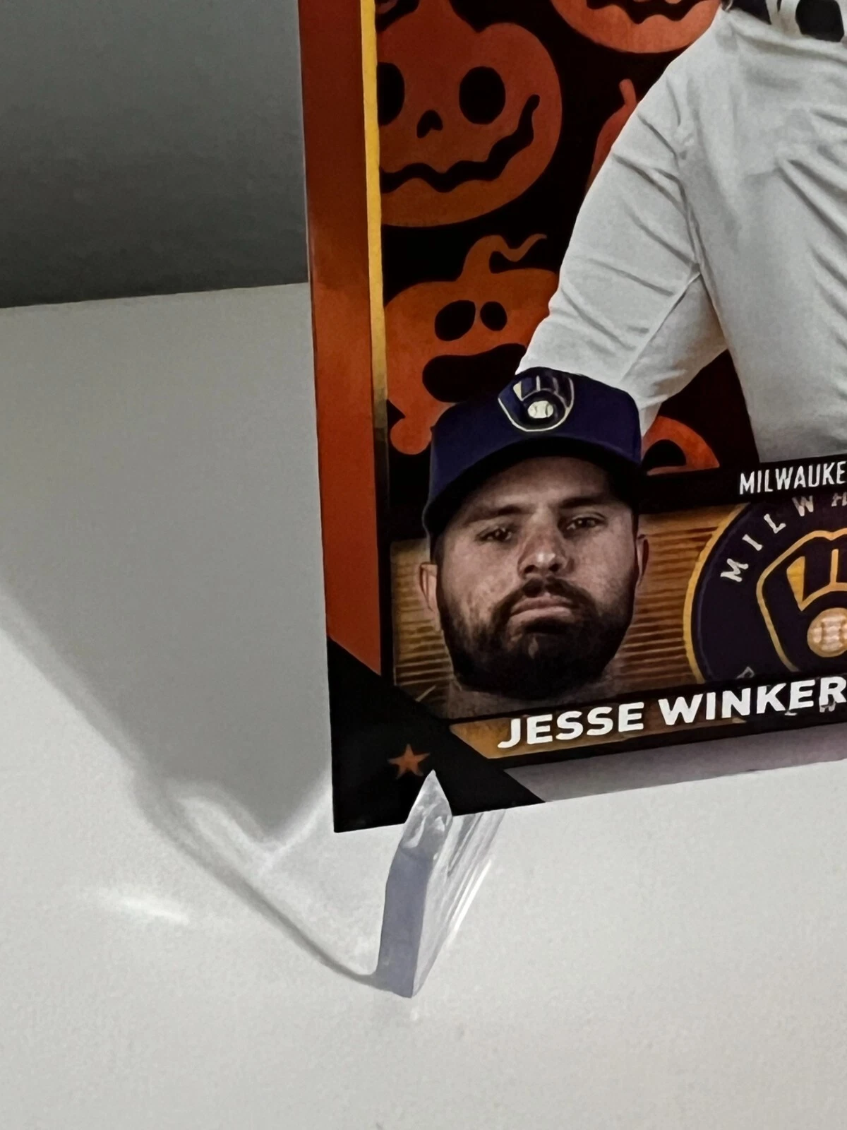 Jesse Winker 2023 Topps Update Jack O' Laterns Halloween Parallel #US319 Brewers