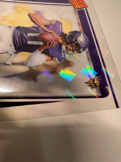 Kellen Mond 2021 Panini Donruss Rated Rookie Holo Logo Auto RC #256 Vikings