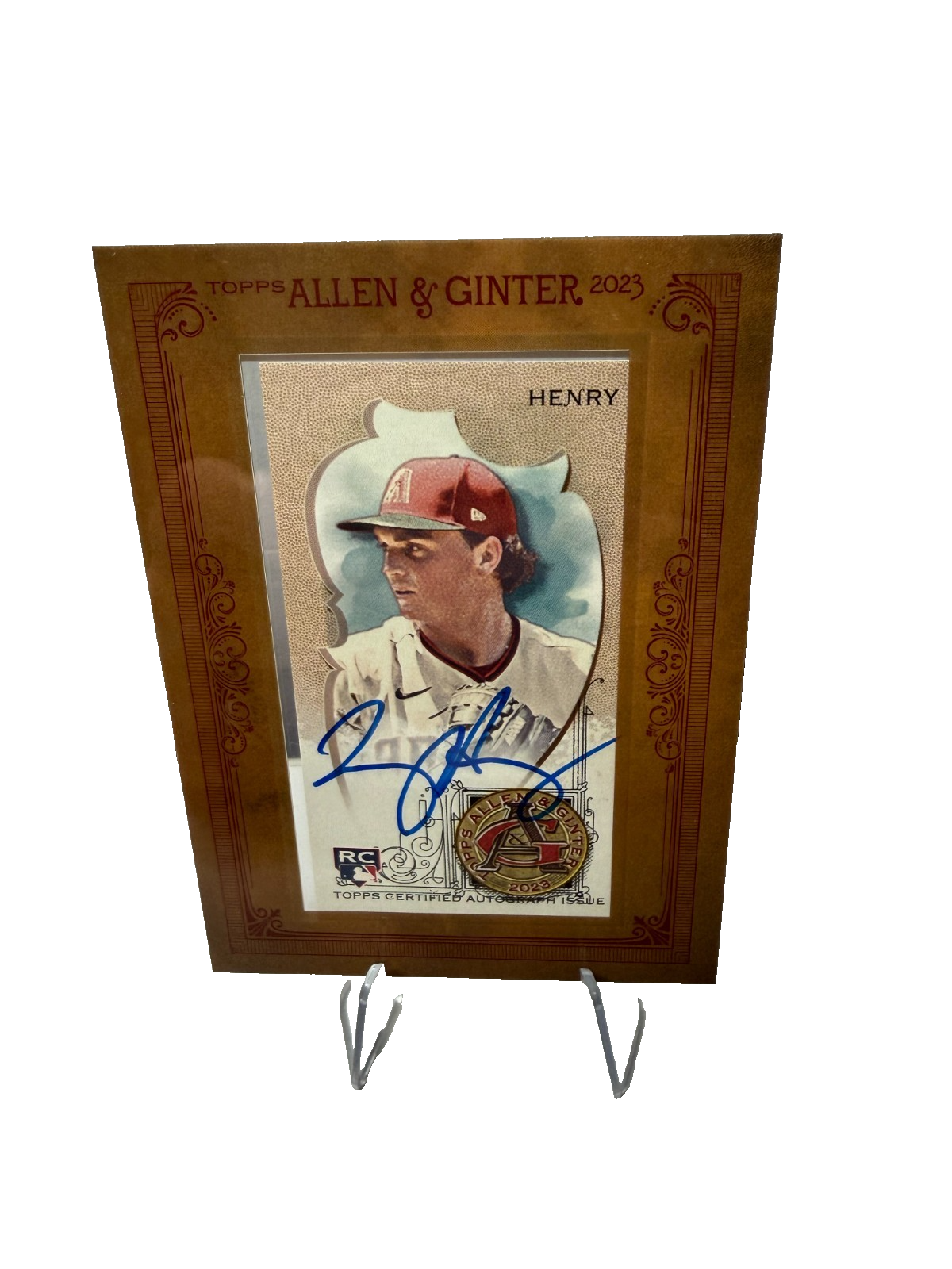 Tommy Henry 2023 Topps Allen & Ginter Framed Mini Auto RC #MA-TH Diamondbacks