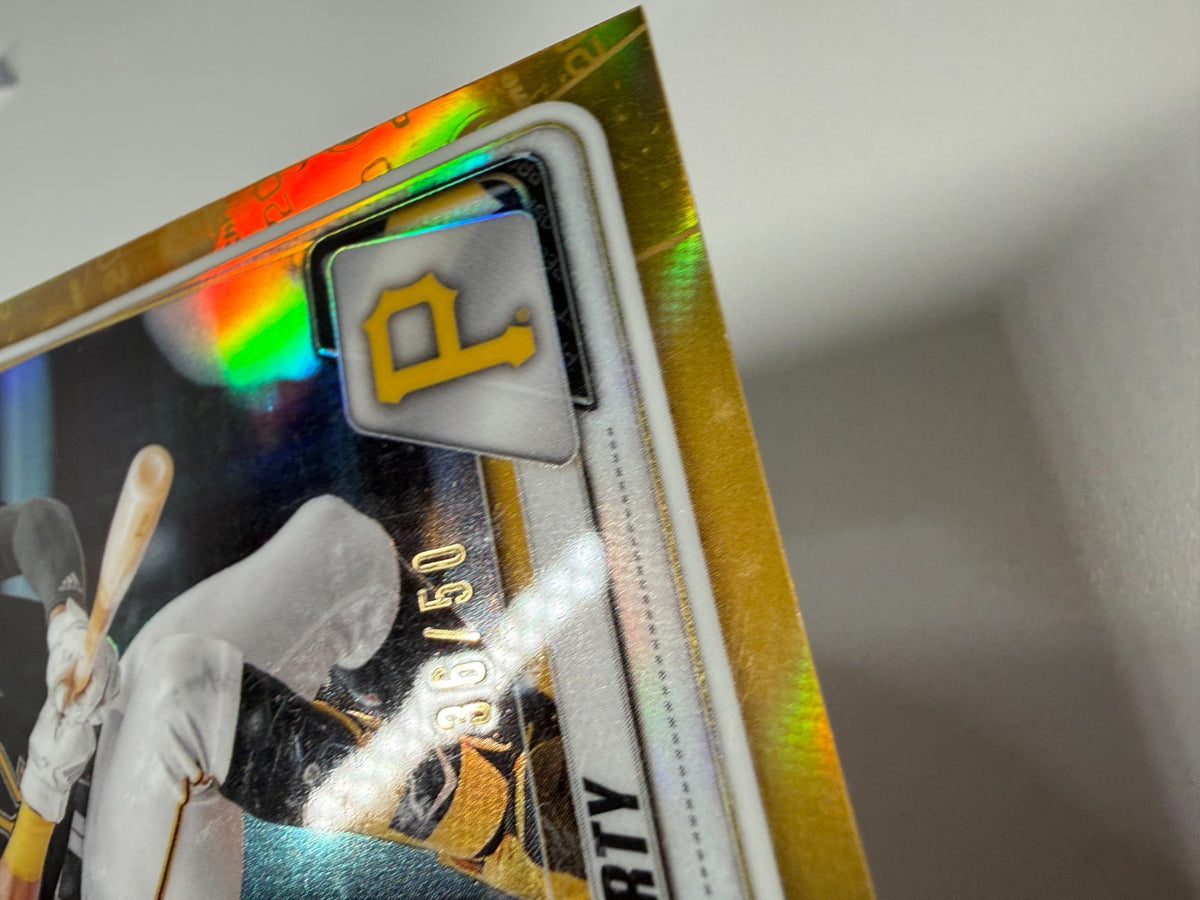 Travis Swaggerty 2020 Bowman Draft Chrome Gold Refractor /50 #BD-47 Pirates